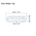 thumbnail image 2 of Pesas para Cortinas (15G), Peso de Hierro para Cortinas de Baño, Hogar, Manteles Y Banderas, Color Blanco, 25 Unidades, 2 of 6