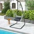 thumbnail image 4 of Spaco Hammock Chair Stand, Adjustable Swing Chair Stand with Metal U-Shaped Base, Metal Stand with Safety Hook and Sturdy Chain, Chair Metal Stand for Indoor and Outdoor, Black, 4 of 10