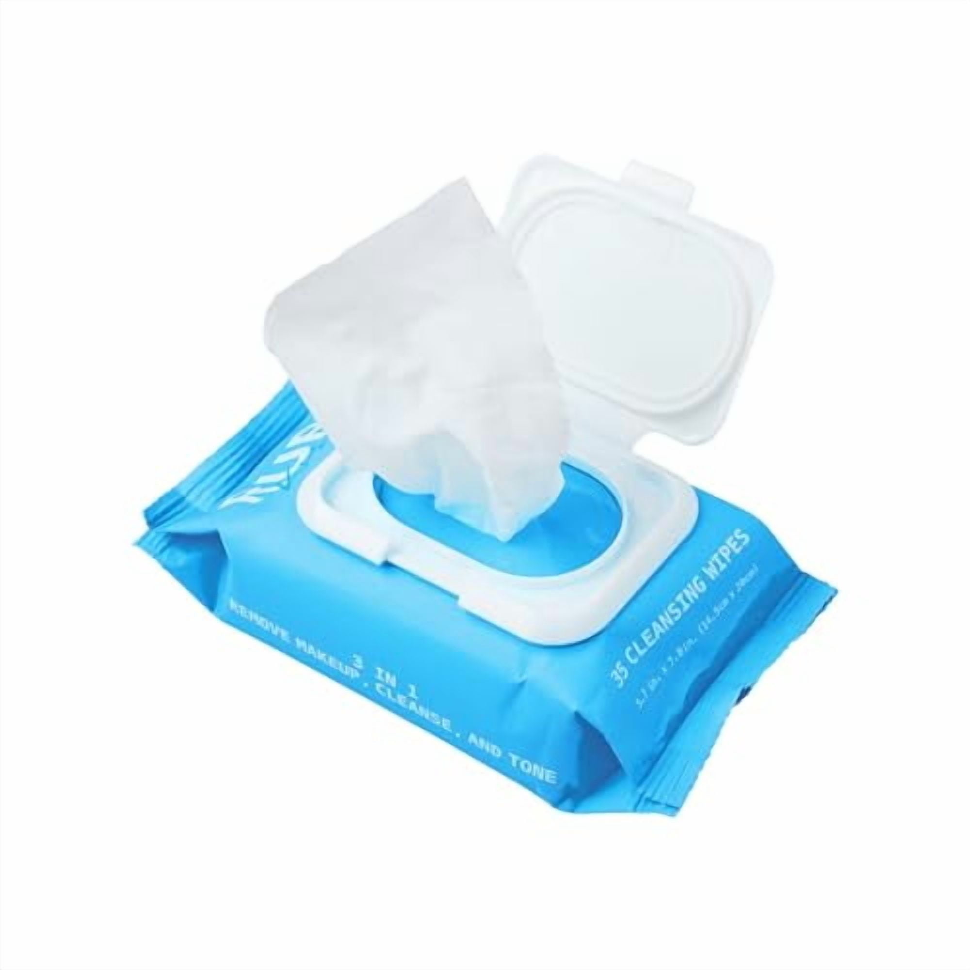 Ruby Kisses Makeup Remover Wipes, Daily Facial Cleanser Towelettes for Waterproof Makeup, Micellar Face Cleansing Wipes for Sensitive Skin, Hydrating & Refreshing, 35 Count (Witch Hazel)