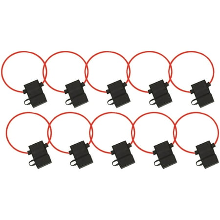 Install Bay ATFH16C-10 ATC Fuse Holder With Cover, 10 Pk (16 Gauge)