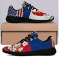 thumbnail image 3 of North Carolina Stte Dogwood Flower and Cardinal Shoes Sneakers Black Size 13, 3 of 7