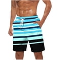 thumbnail image 1 of Pantalones Cortos de Cintura Elástica para Hombre con Bolsillos Pantalones de Playa de Impresión de Moda Casual para Hombres, Tela de Poliéster para Uso Diario Al Aire Libre de Primavera Y Verano, 1 of 5