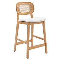 White - PU - Natural Wood