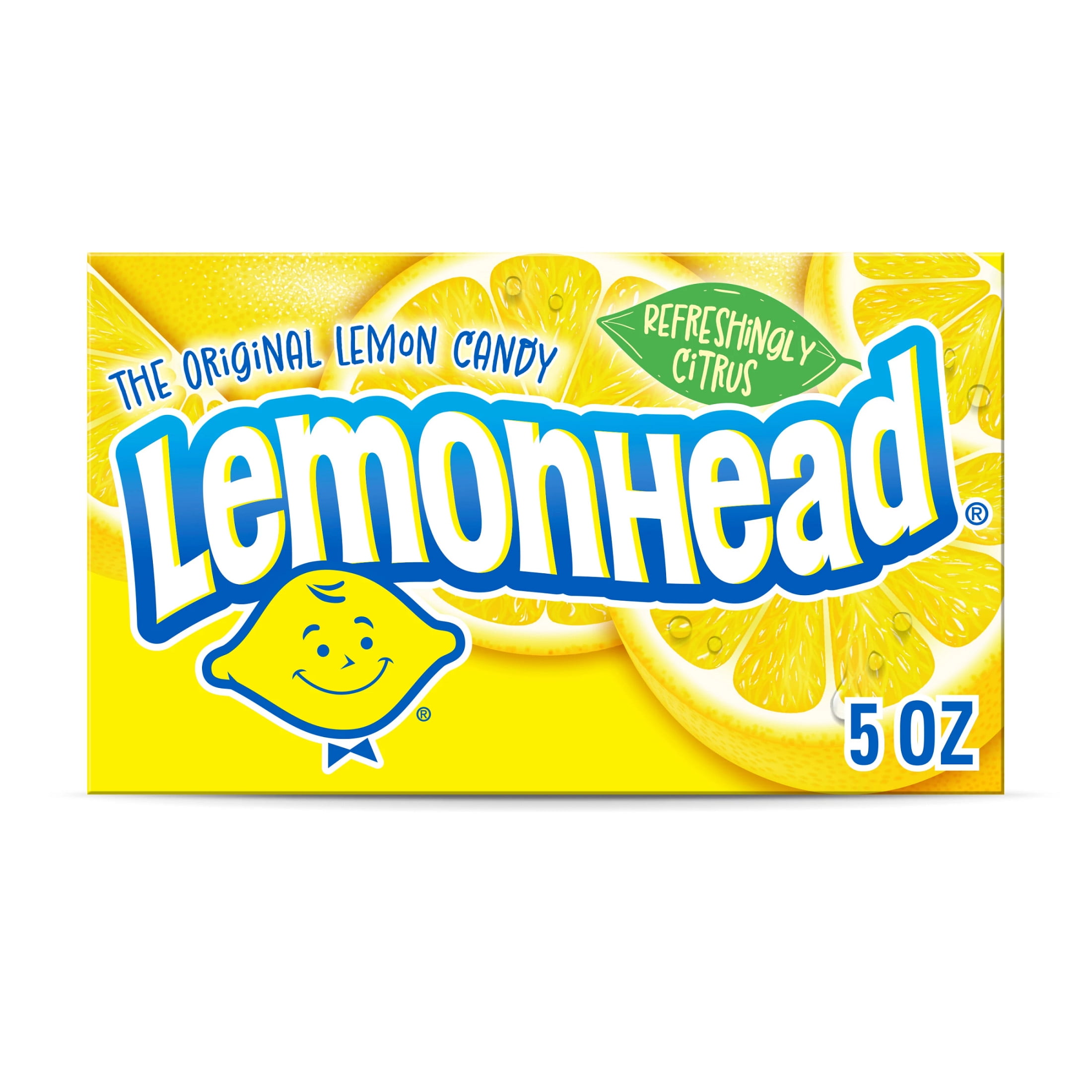 Lemonhead, Hard Lemon Candy, 5 oz, Theater Box, Classic Citrus