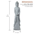 thumbnail image 3 of Alpine Corporation 32" Tall Cement Standing Buddha Outdoor Garden Statue, Gray, 3 of 13