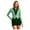 Green, variant on Aislor Womens Christmas Candy Cane Costume Stripes Sequins Mrs Santa Claus Jumpsuits Green XXL