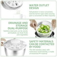 thumbnail image 3 of Salad Spinner 304 Stainless Steel Lettuce Spinner 5L Vegetable Dryer with Drainage Hole Nonslip Salad Spinner for Drying Vegetable, 3 of 10