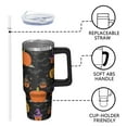 thumbnail image 3 of Halloween 30oz Insulated Travel Mug with Handle and Straw Lid – Spooky Pumpkin Coffee Cup – Perfect Gift Idea, 3 of 5