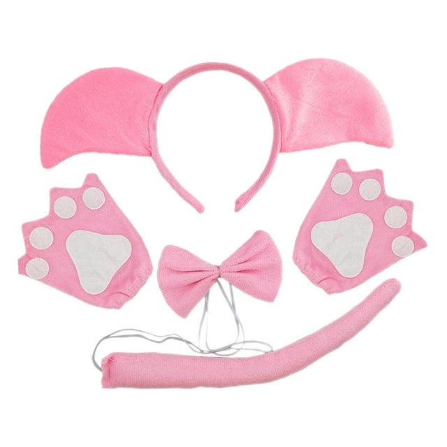 Conjunto de disfraz de animal, decoración, accesorios adorables para disfraces y representaciones de de máscaras Conjunto de 3 piezas con guantes
