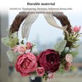 thumbnail image 4 of Advancent Guirnalda de puerta, guirnalda de flores artificiales de ratán, colgante de plantas, accesorios de fotografía, círculo, fiesta de Decoración del hogar  rosa roja diámetro 26 cm, 4 of 6