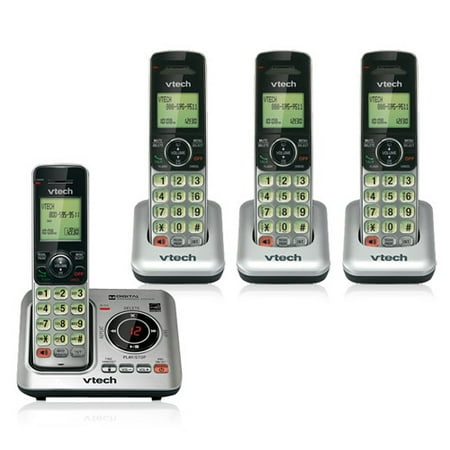 VTech CS6429-4 Cordless Phone System W/ Wall Mount & Expandable Up To 5 (Best Wall Mount Cordless Phone)