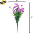 thumbnail image 2 of 24 Bundles Artificial Flowers Lotus Outdoor Fake Flowers for Decoration UV Resistant No Fade Faux Plastic Plants Garden Porch Window Box Décor (Orchid), 2 of 5