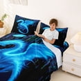 thumbnail image 3 of Erosebridal Kids Blue Dragon Full Size Sheets, Pixelate Miner Bed Sheets, 4-Piece, 3 of 5