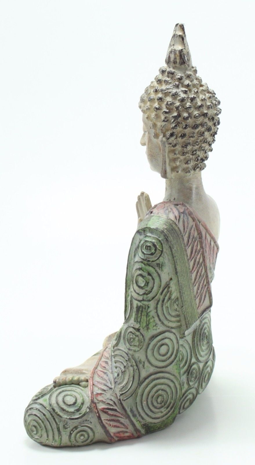 feng shui 8"(h) thai earth touching shakyamuni meditating buddha figurines peace luck prosperity statues home decor