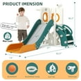 thumbnail image 5 of XJD 7-in-1 Toddler Slide for 1-3 Years Old, Indoor & Outdoor Kids Plastic Slide with Basketball Hoop & Upgraded Golf Game, Green, 5 of 10