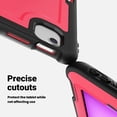 thumbnail image 3 of for Kids Rugged Heavy Duty Case for iPad Air 13 2024, Shockproof 360 Degree Rotatable Kickstand with Handstrap Protective Hybrid Cover Case for iPad Air 13 2024, Rose, 3 of 12