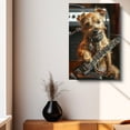 thumbnail image 4 of Norfolk Terrier Dog and Guitar Picture Poster Unframe, Norfolk Terrier Dog Canvas Frame Ready to Hang - Girl Room Decor - Vintage Dog Decor, 4 of 6