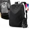 thumbnail image 6 of Gifts for Family Men Backpack 17.3 In USB Charging Laptop Computer Bag Casual Business Gray, 6 of 6