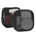 thumbnail image 3 of 4 neceser de malla para maquillaje, neceser de viaje con cremallera, mini neceser de viaje para cosméticos, neceser de viaje para artículos de tocador diarios, accesorios (negro), 3 of 5