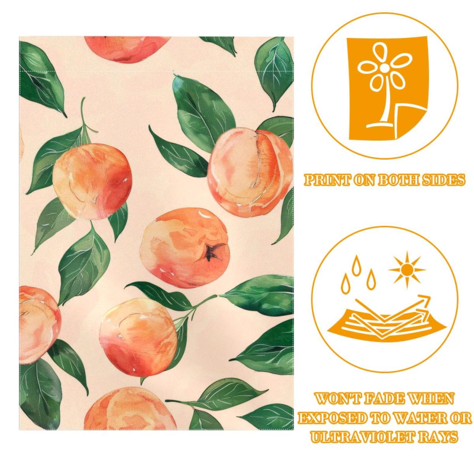 Welcome Peach Pink Garden Flag, Vertical Double Sided Small House Flag, Yard Farmhouse Outdoor Deck Veranda Lawn Decor 28x40 Inch