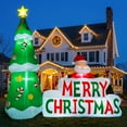 thumbnail image 2 of XEENSO 7ft Inflatables Merry Christmas Sign with Santa & Christmas Tree, Blow Up Inflatable Decoration with Build-in LEDs for Xmas Party Outdoor Patio Garden Lawn Winter Decor, 2 of 8