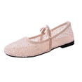 thumbnail image 3 of YHAJDS Lace Casual Shoes for Women Solid Color Lace Embroidery Closed Toe Slip On Casual Flat Office Walking Shoes, 3 of 10
