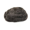 thumbnail image 5 of HAPPY&CC Thin Skin Toupee for Men  Natural Look  Replacement System Thin Skin Base Comfortable Fit, v-loop knots real human hair 8x10 Inch Bases Cap Hair Piece, 5 of 7