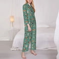 thumbnail image 3 of Honeii Veterinary Clinics Print Women's Pajama Sets Long Sleeve Button Down Sleepwear Nightwear Soft Pjs Lounge Sets 2PCS-Medium, 3 of 7