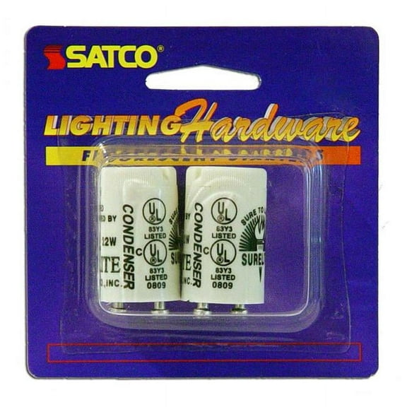 Satco Products S70-204 FS22 Fluor Starters - Card of 2