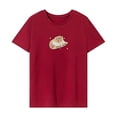 thumbnail image 1 of Camiseta de mujer elegante suave ropa deportiva trajes ropa de calle ropa deportiva cuello redondo XL, 1 of 7