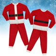 thumbnail image 5 of Kelon Family Matching Sets, Silk Satin Christmas Pajamas for Family with Red Bow, Matching Christmas Pajamas for Couples, Christmas Family Pajamas Matching Sets, Christmas Pjs for Family, 5 of 7