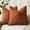 Burnt Orange, variant on Lanola Set of 2 Soft Textured Chenille Throw Decorative Pillow Covers Square Accent Solid Cushion Cover Cozy Neutral Farmhouse Pillow Case for Couch Sofa Bedroom Living Room 20x20 Inch,Light Taupe
