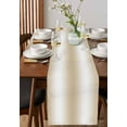 thumbnail image 2 of Beige White Ombre Table Runner Cotton Linen 48 Inch Holiday Dresser Scarves, Country Minimalist Abstract Gradient Tablerunner for Kitchen Coffee Dining Bedroom Dinner Scarf Décor 13''x48'', 2 of 7