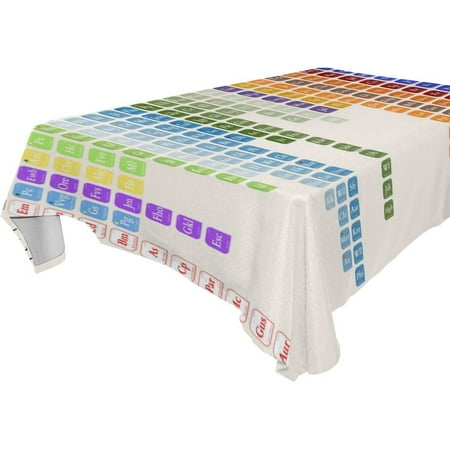 

POPCreation Periodic Table Of The Elements Modern Art Tablecloth 52x70 inches
