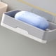 thumbnail image 3 of Caja de jabón, soporte para caja de drenaje, estante de plástico, instalación sin agujeros para baño, inodoro, gris oscuro, 1 capa, 3 of 5