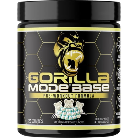 Gorilla Mind Base Pre-Workout, White Gummy Bear, 240g