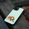 thumbnail image 4 of WIRESTER Shockproof Soft Rubber Cover Case for Apple iPhone 15 6.1" 2023, English Bulldog Dog Lying Down Looking Up On Aero Blue Background, 4 of 5