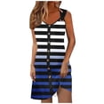 thumbnail image 2 of JMKQLZ Women's Spring And Summer Vacation Button V-neck Strap Top Dress, 2 of 5