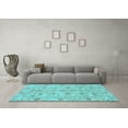 thumbnail image 3 of Ahgly Company Indoor Square Abstract Light Blue Modern Area Rugs, 5' Square, 3 of 4