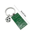 thumbnail image 2 of Soccer Keychain Alloy Football Field Design Metal Key Ring Sports Gift, 2 of 8
