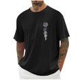 thumbnail image 1 of Tops para hombre, blusas y camisas de cuello redondo y manga corta para hombre, blusas casuales de cuello redondo con estampado de moda para hombre, blusas de cuello redondo y manga corta, camisas par, 1 of 5