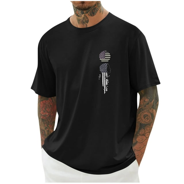 Tops para hombre, blusas y camisas de cuello redondo y manga corta para hombre, blusas casuales de cuello redondo con estampado de moda para hombre, blusas de cuello redondo y manga corta, camisas par