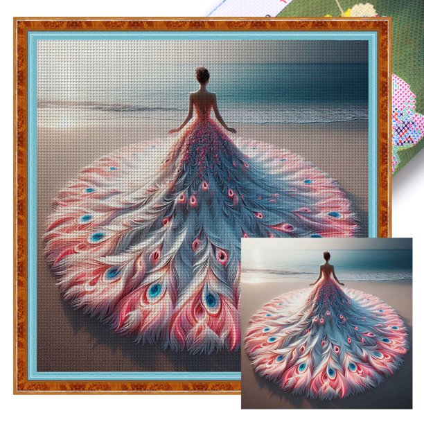 Hilo Algodón Ecológico Bordado Punto Cruz Playa 11CT 50x50cm