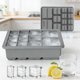 thumbnail image 4 of Bandejas para congelador, moldes de silicona para bloques de hielo, bandeja grande con tapa para cocina doméstica, caja de hielo de silicona flexible para un fácil desmolde, molde de hielo inodoro y, 4 of 7