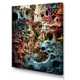 thumbnail image 2 of Designart "Chaotic Architecture With Surreal Colors I" Surrealism Wall Art Prints, 2 of 7