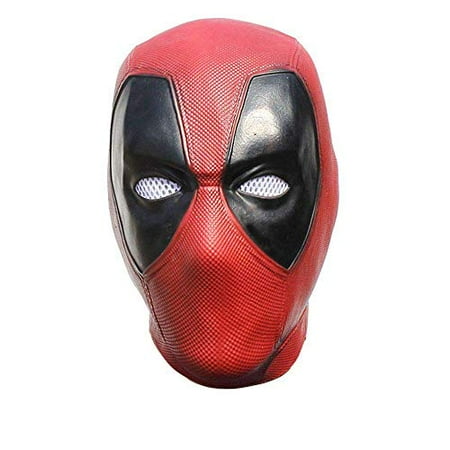 Deadpool Mask Latex Costume Adult Helmet Deluxe Flexible Full Head