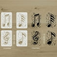 thumbnail image 2 of DIY 4 Pcs Music Notes Stencil Set 11.7x8.3inch 4 Style Reusable Musical Stencil DIY Art Music Template Music Note Stencil for Painting on Wood Floor Furniture Wall and Paper DIY, 2 of 7