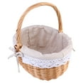 thumbnail image 2 of 1pc Wicker Storage Basket with Linen Cloth for Wedding Picnic and Party, 2 of 9