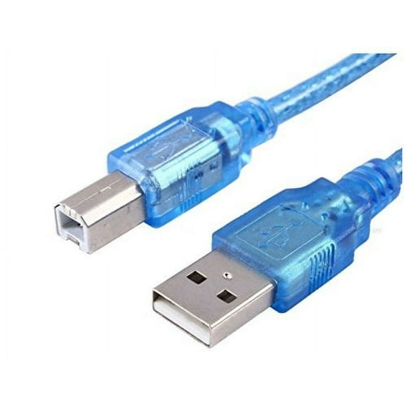 6ft USB Cable for: Epson WorkForce WF-2540 Wireless All-in-One Color Inkjet Printer, Copier, Scanner ADF, Fax , Blue