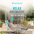 thumbnail image 3 of Ostrich The Ladies Comfort Lounger, Foldable Beach Pool Tanning Chair, Aqua, 3 of 9